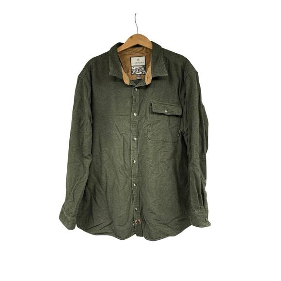 Legendary Whitetails Shirt Mens Sz 2XL Green Buck Camp Button Up Hunting Outdoor - Picture 1 of 6